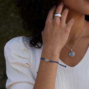 Thread of Protection: I Am Supported and Protected Blue/Yellow Gold