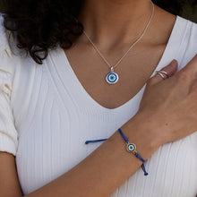 Load image into Gallery viewer, Thread of Protection: I Am Supported and Protected Blue/Yellow Gold
