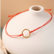 Load image into Gallery viewer, Thread of Unity: My Circle Bracelet - Red/Yellow Gold
