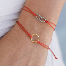Load image into Gallery viewer, Thread of Unity: My Circle Bracelet - Red/Yellow Gold
