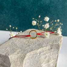Load image into Gallery viewer, Thread of Unity: My Circle Bracelet - Red/Yellow Gold
