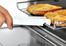 Load image into Gallery viewer, Toaster Tongs with Integrated Oven Rack Pusher/Puller - White

