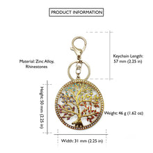 Load image into Gallery viewer, Tree of Life Rhinestone Bling Bag Charm
