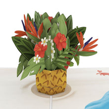 Load image into Gallery viewer, Tropical Flower Basket Lovepop Card
