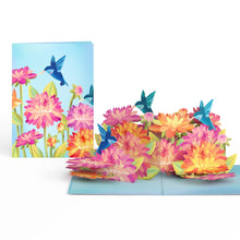 Load image into Gallery viewer, Vibrant Hummingbird Garden Lovepop Card
