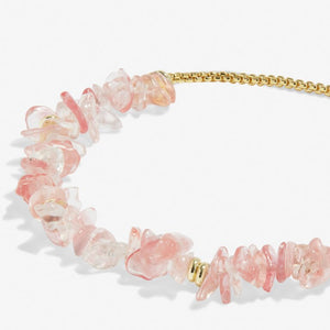 Watermelon Stone Manifestones Adjustable Bracelet In Gold-Tone Plating
