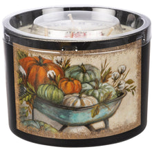 Load image into Gallery viewer, Wheelbarrow Pumpkins Candle Jar Candle - Pumpkin Spice Scent
