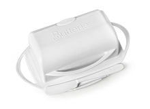 Load image into Gallery viewer, Butter Dish with Attached Flip-Top Lid - White
