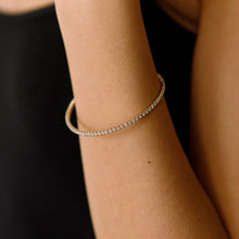 Load image into Gallery viewer, White Opal Classic Crystal Bangle
