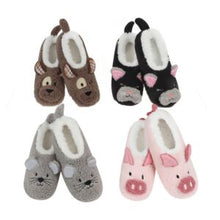 Load image into Gallery viewer, Women's Brown Puppy Barnyard Buddies Snoozies - Foot Coverings
