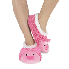 Load image into Gallery viewer, Women's Pink Pig Whimsical Critters Snoozies - Foot Coverings
