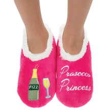 Load image into Gallery viewer, Women's Pink Prosecco Princess Snoozies - Foot Coverings
