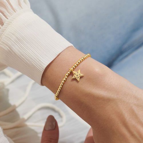 Written In The Stars Stretch Bracelet - Gold Tone Plating