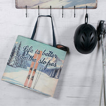 Load image into Gallery viewer, XL Market Shopping Tote - Life is Better on the Slopes

