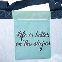 Load image into Gallery viewer, XL Market Shopping Tote - Life is Better on the Slopes
