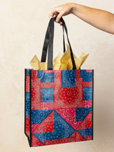 Load image into Gallery viewer, XL Tote - Happy Bag Bandana Patchwork Red
