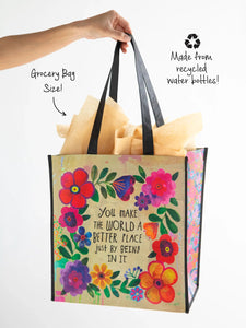 XL Tote - You Make the World a Better Place Happy Bag