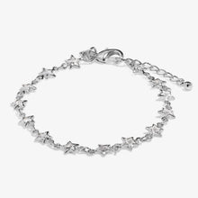 Load image into Gallery viewer, Bracelet Bar Star Tennis Bracelet in Silver Plating
