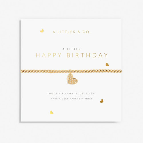 A Little 'Happy Birthday' Bracelet - Gold