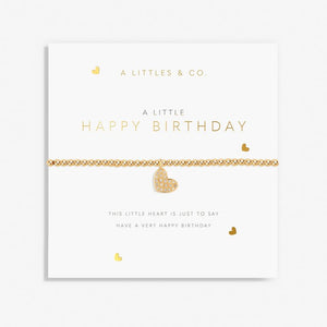 A Little 'Happy Birthday' Bracelet - Gold