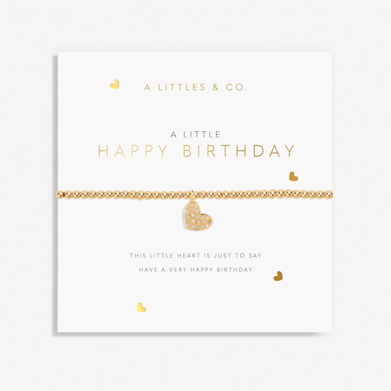 A Little 'Happy Birthday' Bracelet - Gold
