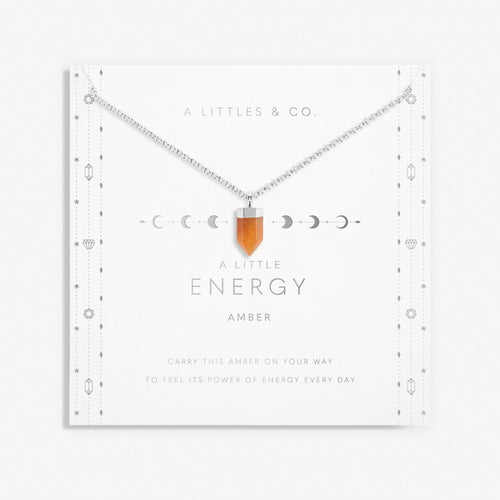Affirmation Crystal A Little 'Energy'  Necklace - Amber