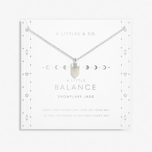 Affirmation Crystal A Little 'Balance' Necklace - Snowflake Jade