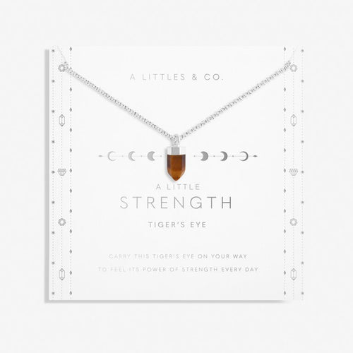 Affirmation Crystal A Little 'Strength' Necklace - Tiger's Eye