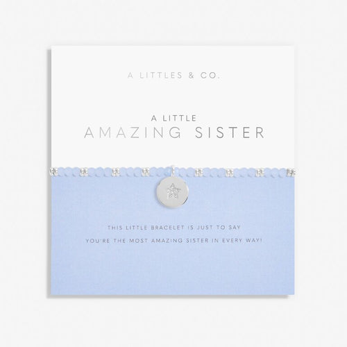 Live Life In Color -  A Little 'Amazing Sister' Bracelet in Silver