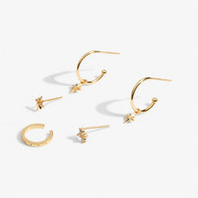 Load image into Gallery viewer, Gold Star Stacks of Style Earrings Set

