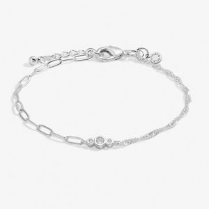 CZ Silver Stacks Of Style Bracelet Set of 2