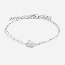 Load image into Gallery viewer, Moon Silver Stacks Of Style Bracelet Set of 2
