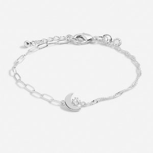 Moon Silver Stacks Of Style Bracelet Set of 2