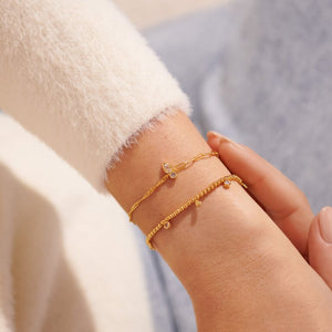 Organic Shape Gold Stacks Of Style Bracelet Set of 2