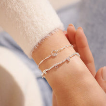 Load image into Gallery viewer, Organic Shape Silver Stacks Of Style Bracelet Set of 2
