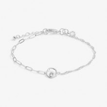 Load image into Gallery viewer, Organic Shape Silver Stacks Of Style Bracelet Set of 2
