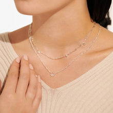Load image into Gallery viewer, Organic Shape Silver Stacks Of Style Necklace Set
