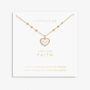 My Moments Love and Faith' Necklace - Gold