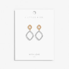 Load image into Gallery viewer, Statement Pavé Earrings in Silver Plating &amp; Gold-Tone Plating
