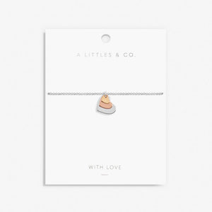 Florence Graduating Hearts Bracelet With Silver, Rose Gold and Yellow Gold Hearts Charms