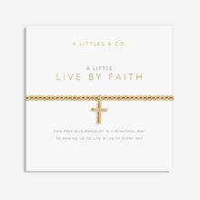 Load image into Gallery viewer, A Little 'Live By Faith' Bracelet in Gold-Tone Plating

