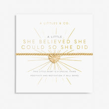 Load image into Gallery viewer, A Little &#39;She Believed She Could So She Did&#39; Bracelet in Gold
