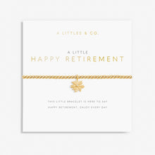 Load image into Gallery viewer, A Little &#39;Happy Retirement&#39; Bracelet in Gold-Tone Plating
