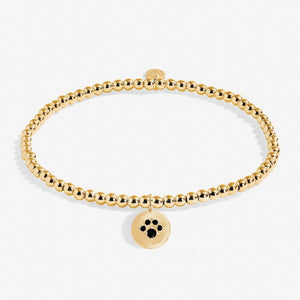 A Little 'Paw Print' Bracelet in Gold-Tone Plating