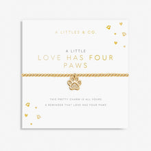 Load image into Gallery viewer, A Little &#39;Love Has Four Paws&#39; Bracelet in Gold-Tone Plating

