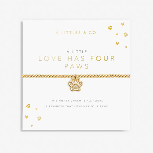 A Little 'Love Has Four Paws' Bracelet in Gold-Tone Plating