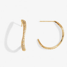 Load image into Gallery viewer, Afterglow Wave Hoop Earrings - Gold
