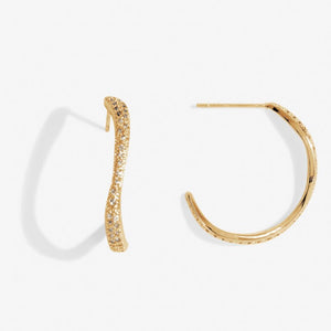 Afterglow Wave Hoop Earrings - Gold