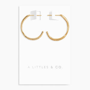 Afterglow Wave Hoop Earrings - Gold