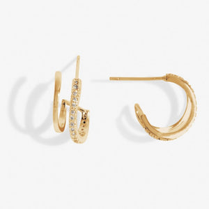 Afterglow Wave Huggies Earrings - Gold